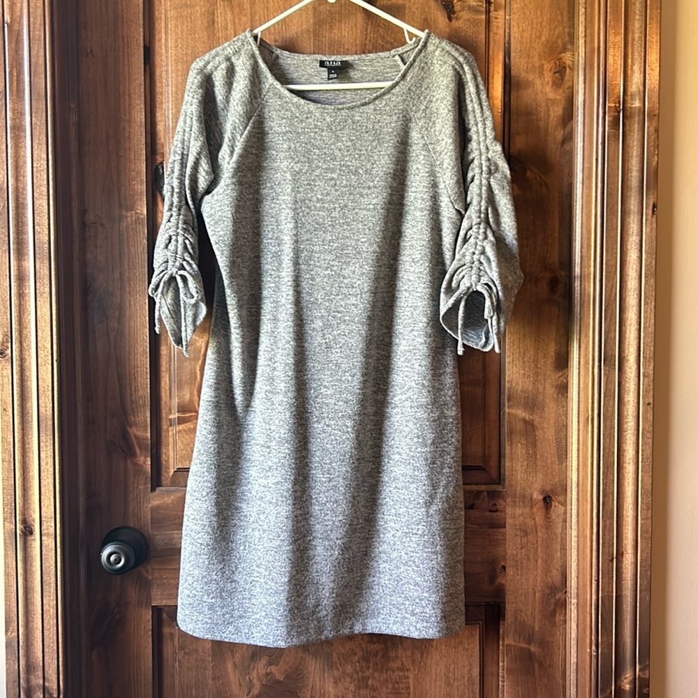 Gray scoop neck dress